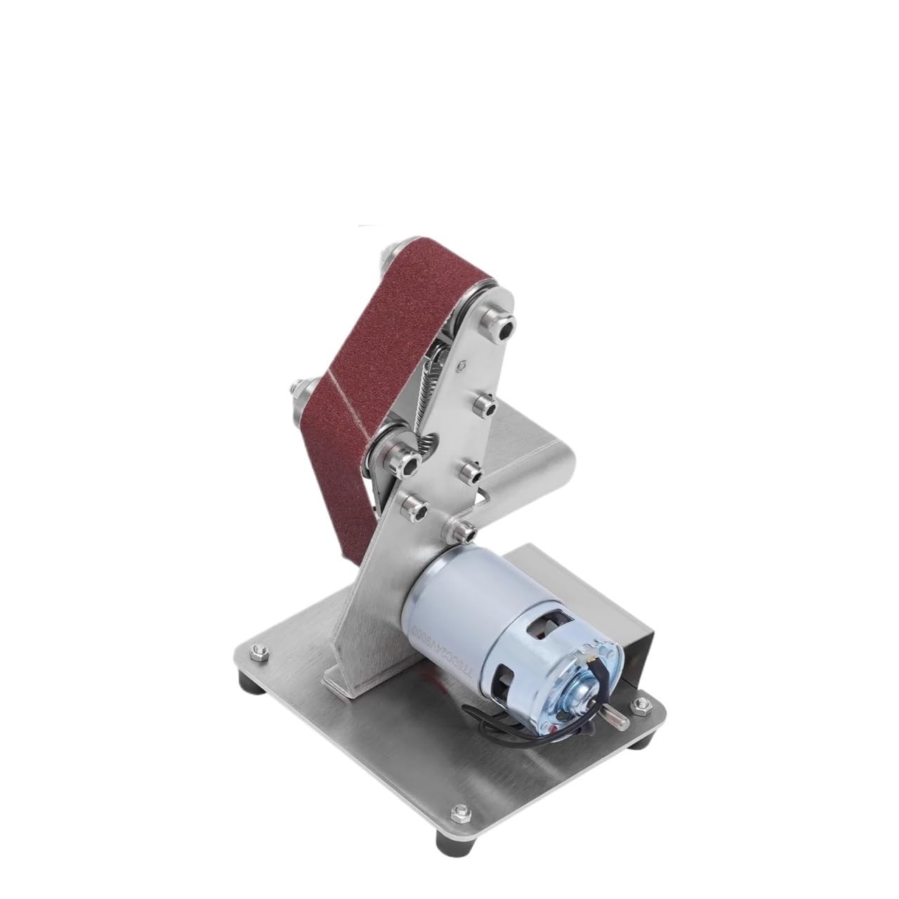 Csdasw Silver Mini Electric Grinder Belt Machine Belt Grinder Polishing Machine Grinding Jewellery Diy