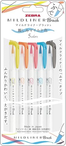 ZEBRA MILDLINER BRUSH PEN N-5C-N SET