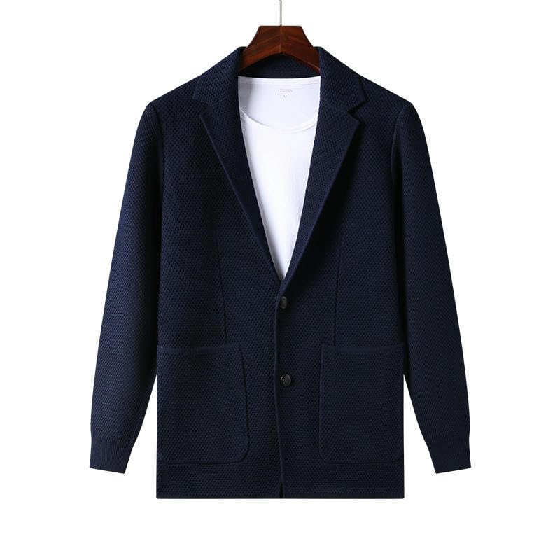 Men's Spring Wool Casual Suit Collar Cardigan4