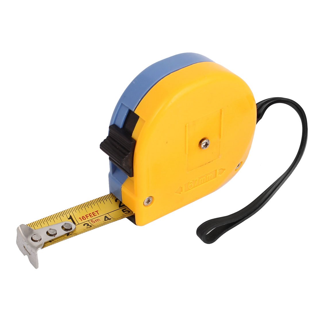 Aexit 5M 16Ft Tools & Home Improvement Long 19mm Width Hand Strap Button Lock Retractable Tape Measures Measure Tape