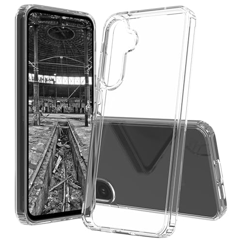 JT Berlin Pankow-Clear Coque de Protection Transparente pour Samsung Galaxy A55 5G (Cadre en TPU Absorbant Les Chocs, Dos en Verre Acrylique résistant aux Rayures, Anti-Traces de Doigts)