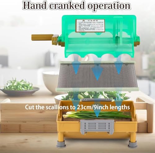 Affettatrice manuale per verdure commerciale, lama in acciaio inossidabile, guarnizione uniforme per cipolle verdi e coriandolo, essenziale per la cucina di casa