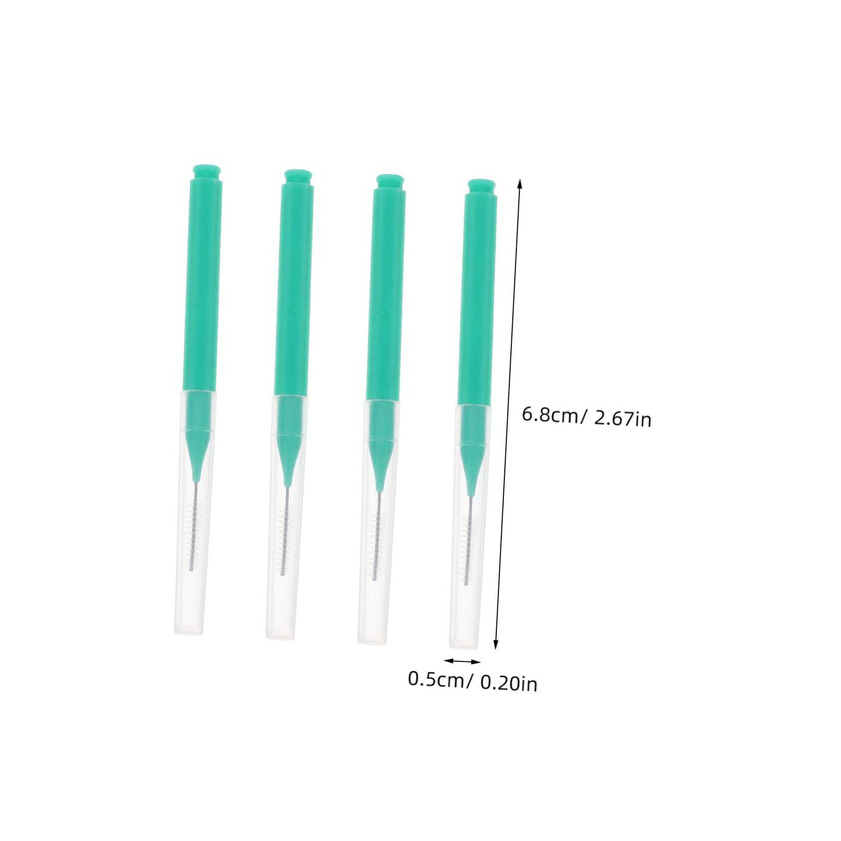Gatuida 100pcs Interdental Brushes for Braces Tooth Cleaning Tool for Food Particle Removal Convenient Handle Design for Gaps Green Cleaning Brushes