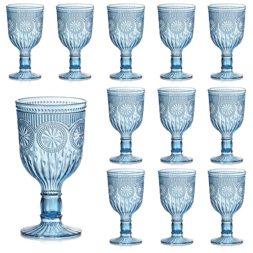 12 Oz Vintage Wine Glasses Goblets Drinking...