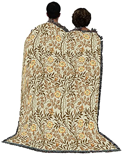 Image of Pure Country Weavers William Morris Sweetbriar Mandarin Blanket - Arts & Crafts - Gift Tapestry Throw Woven from Cotton - Made in the USA (72x54)