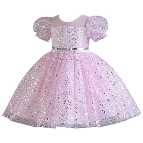 Lmdudan 2025 Toddler Girls Sequin Tutu Dress Sleeveless Girls Party Dresses Cute Elegant Formal Birthday Dresses 4-12Y