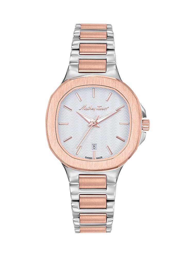 Mathey-Tissot Stainless Steel Swiss Made Analog White Dial Womens Watch - D152Ra, Band Color-Two-Tone (B07L6H8MMP) Amazon Price History, Amazon Price Tracker