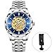 JewelryWe Reloj Mecánicos Automáticos Hombre: Relojes Resistente al Agua Redondo para Caballero Puntero Luminoso Correa de Acero Inoxidable Extraíble Plata Imagen de JewelryWe Reloj Mecánicos Automáticos Hombre: Relojes Resistente al Agua Redondo para Caballero Puntero Luminoso Correa de Acero Inoxidable Extraíble Plata