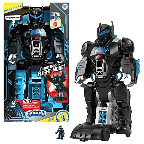 Fisher-Price Imaginext DC Super Friends Bat-Tech Batbot, Transforming 2-in-1 Batman Robot and Playset with Lights and Sounds for Kids Ages 3-8 - GWT23 Cover