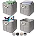 RIWNNI Lot de 4 Panier Rangement,Cubes de Rangement Pliants Boîtes de Rangement Ouvertes-30CM,Multicolores Boîtes de Rangement pour Vêtements, Jouets, Armoires, Armoires, Étagères