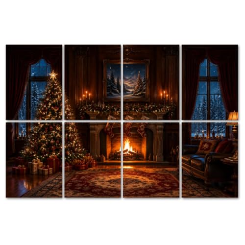 8 Pack Paneles Acústicos Decorativos para Pared 48"x32" - Reducción de Ruido y Eco, Autoadhesivos para Estudios de Grabación y Oficina miniatura 1