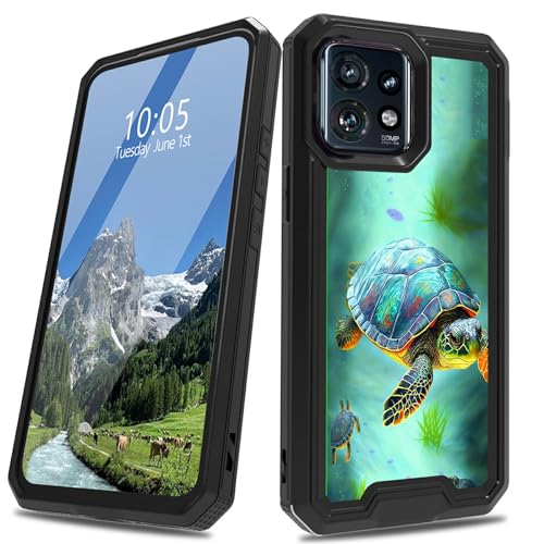 DIGTIALL for Moto Edge Plus 2023 Case for Men Women Dual Layer Heavy Duty Shockproof Rugged Protective Phone Case for Motorola Edge Plus 2023,Turtle