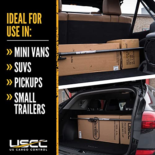 Image of US Cargo Control Ratcheting Cargo Bars for Pickup Truck Bed (126-Pack), 40 inch to 70 inch Adjustable Load Locks for Pickup Trucks, SUV, Minivan, & Small Trailers, Truck Bed Divider with Rubber Non-Slip Pads
