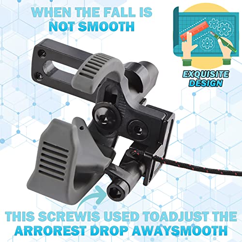 Zshjgjr High Speed Drop Away Arrow Rest - Metal Rubber Arrow Rest For Compound Bow, Maintain The Smoothness Of Arrow Shooting Compound Bow Arrow Rest (Rubber Arrow Rest, Right Hand) #TOP5