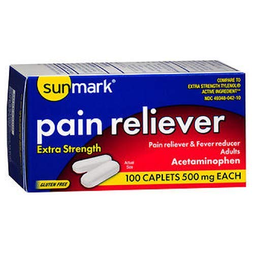 Sunmark Pain Reliever, 500 mg, 100 tabs by Sunmark (Pack of 3)