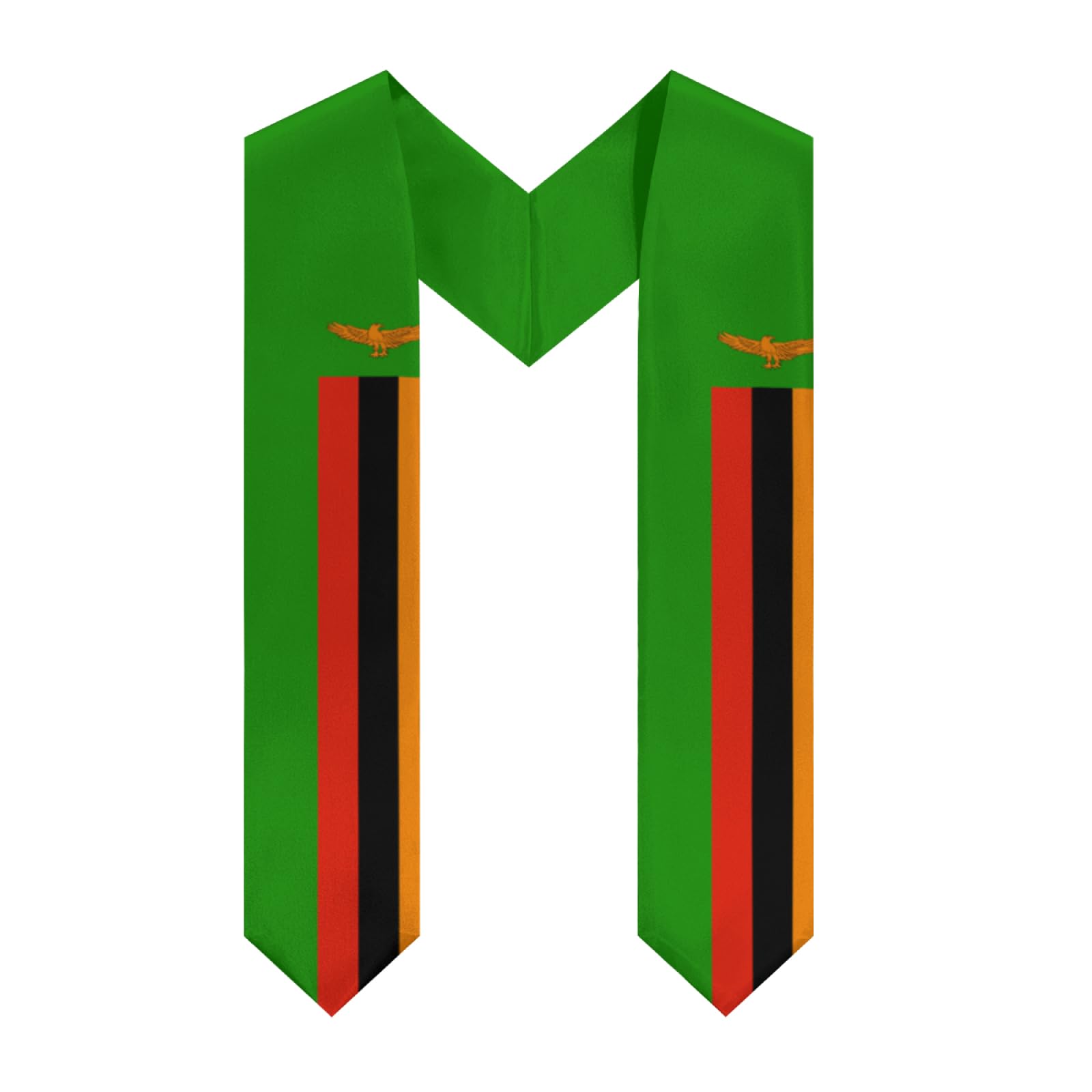 Hlbsdm Unisex Zambian Zambia Qatar Flag Graduation Stole Sash Scarf Gifts For Graduation's Day Stoles Shawl