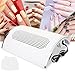 Yakimz Nagelstaubsauger 220V Nägel Staubsauger Weiß professionelle Nail Staubsauger mit 2 Staub Taschen und 3 Lüfter, Leistungsstarke Staubabsaugung, für Nagelstudio, DIY zu Hause, Salon, 40W