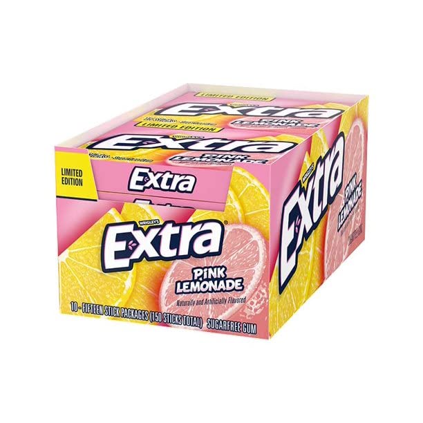 EXTRA PINK LEMONADE 15 STICKS PER PACK 10 PACKS PER INNER