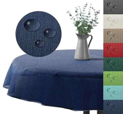Outdoor Tischdecke Gartentischdecke wasserfest wetterbeständig rutschfest waschbar Outdoortischdecke Weichschaum Garten Balkon Camping Party Tischdeko Typ883 dunkelblau 160 cm rund Outdoor Tischdecke Gartentischdecke wasserfest wetterbeständig rutschfest waschbar Outdoortischdecke Weichschaum Garten Balkon Camping Party Tischdeko Typ883 dunkelblau 160 cm rund