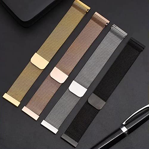 20Mm Quick Release Watch Band Metal Strap For Samsung Galaxy Watch 5 4 3 40Mm 41Mm 42Mm 44Mm 45Mm 46Mm Magnetic Mesh Watch Band For Amazfit Bip U Pro/Gts For Galaxy Watch Active 2/Active,Sky Blue #TOP3
