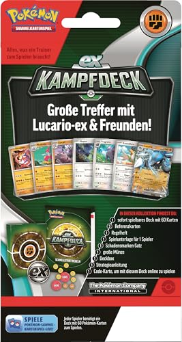 Pokémon-Sammelkartenspiel: Kampfdeck Lucario-ex und 2er-Boosterpack-Bundle (sofort spielbares Deck mit 60 Karten) – Bild 5