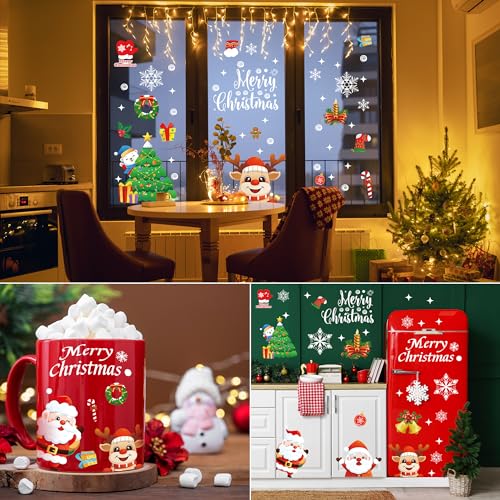 Moxled Adesivi Natalizi per Finestre, 162