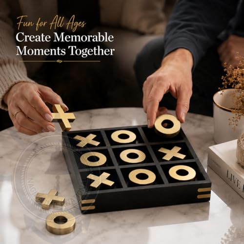 Juego de Mesa Tic Tac Toe Premium de Madera 10 Pulgadas miniatura 4