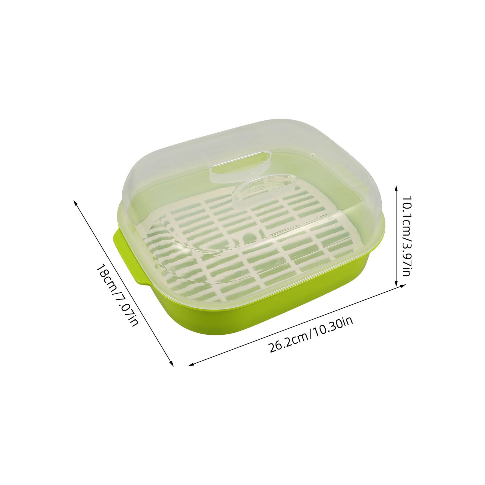 2 pezzi Vaporiera per Microonde con Coperchio Trasparente e Manico Contenitore per Verdure e Pesce in Plastica Alimentare Resistente al Calore Scatola per Conservazione Alimenti e