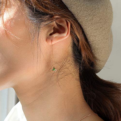 Image of CHOW SANG SANG Delicate Gold 18K Rose Gold Enamel Gingko Leaf Bracelet, Necklace for Women 92255B 92255N