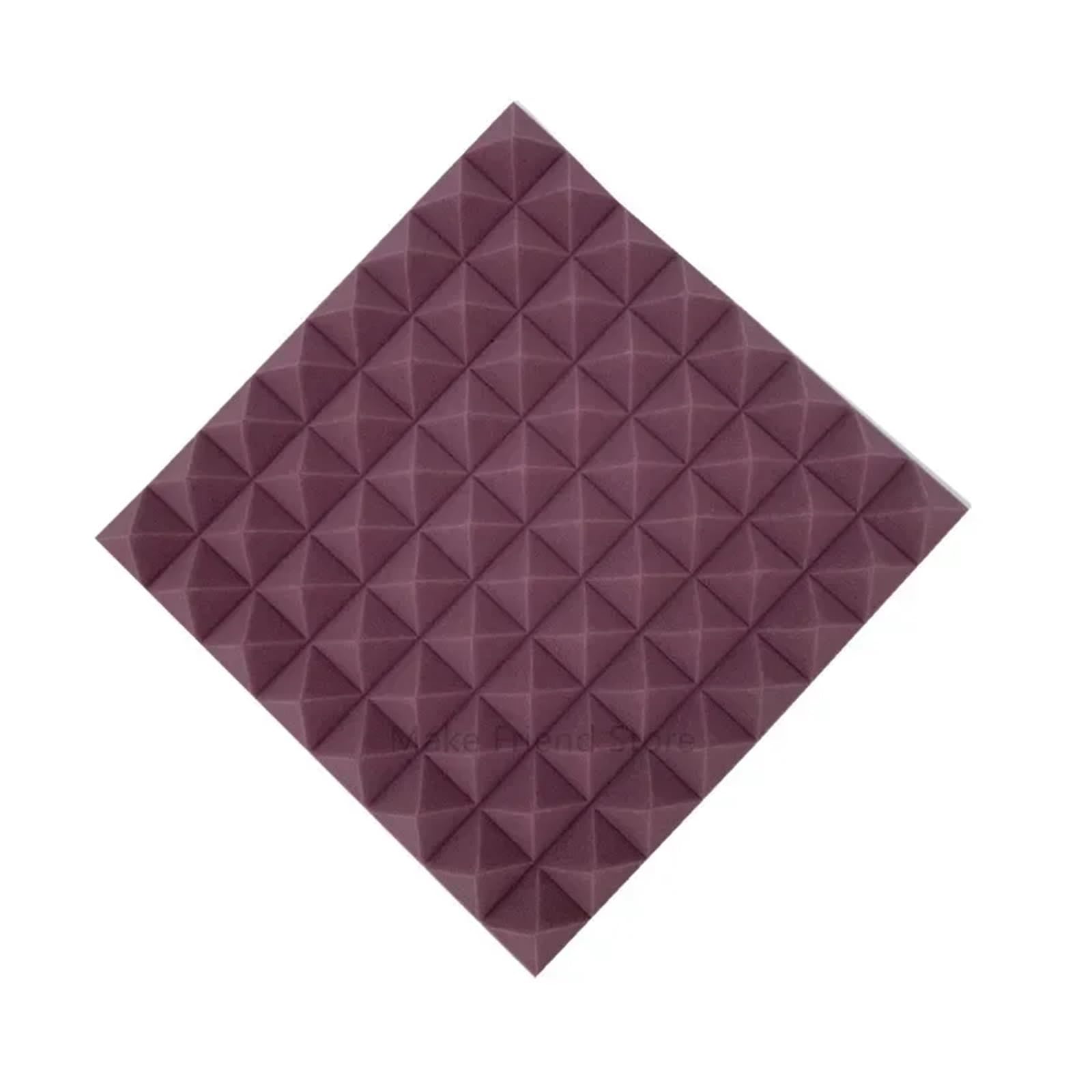 Espuma acústica piramidal de estudio, paneles tratamiento aislamiento acústico absorción 20 "x 20", materiales insonorización Para amortiguar el sonido(Purple)