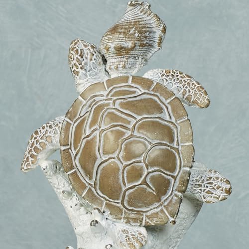 Escultura de Mesa Tótem Tortuga y Pez miniatura 4