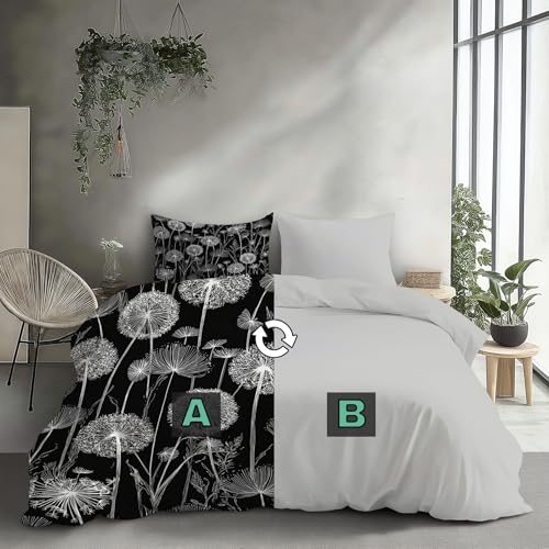 Housse de couette 200x200cm parure de lit blanc imprimé 3D