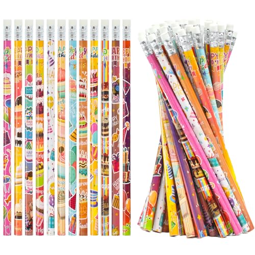 48 lápices de grafito Happy Birthday para niños miniatura 1