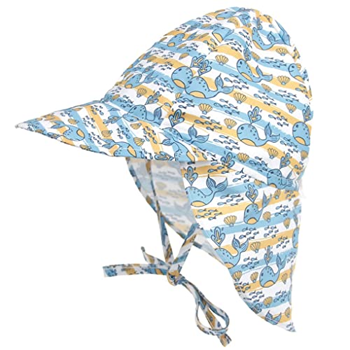 Joligiao Bébé Chapeau de Soleil Enfants Casquette avec Protection du Cou Coton Chapeau Anti-UV Outdoor Chapeau de Plage pou Fille Garçon(Jaune,M) Cover