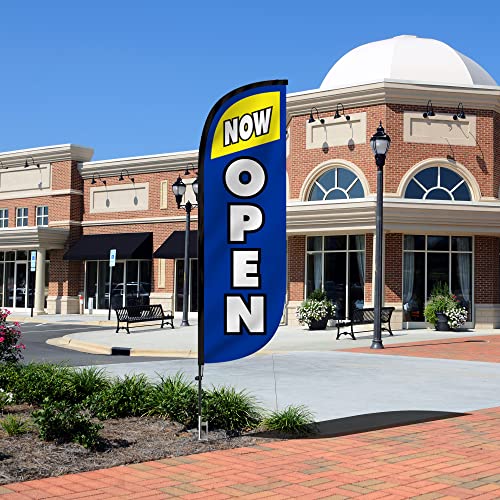 image for LookOurWay Feather Flag Set - 5ft Tall Advertising Banner Flag with Po