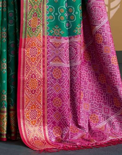 Image of MADHUHANSH Women's Cotton Linen Saree with Unstitched Blouse Piece and Floral Printed Pattern | Women Saree for Special Occasion | Stylish Modern Sarees