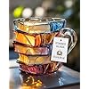 Chapter Book Mug Glass 3D Book Mugs Birthday Gift For Women Stained Glass Cups with Stack Design, Artistic Reading Coffee Cup, Unique Literary Friendship Gifts for Women, Friends & Readers
