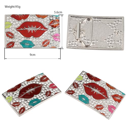 Western Personalized Belt for Men Women Bling Rhineston Buckle Fashion Punk Belts for Jeans Pants Dress,Gray,120CM/47.3''3