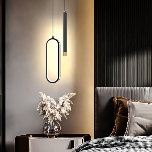 Lustre Pendente Preto, Preto, 100-220V, Luminária Pendente Minima...