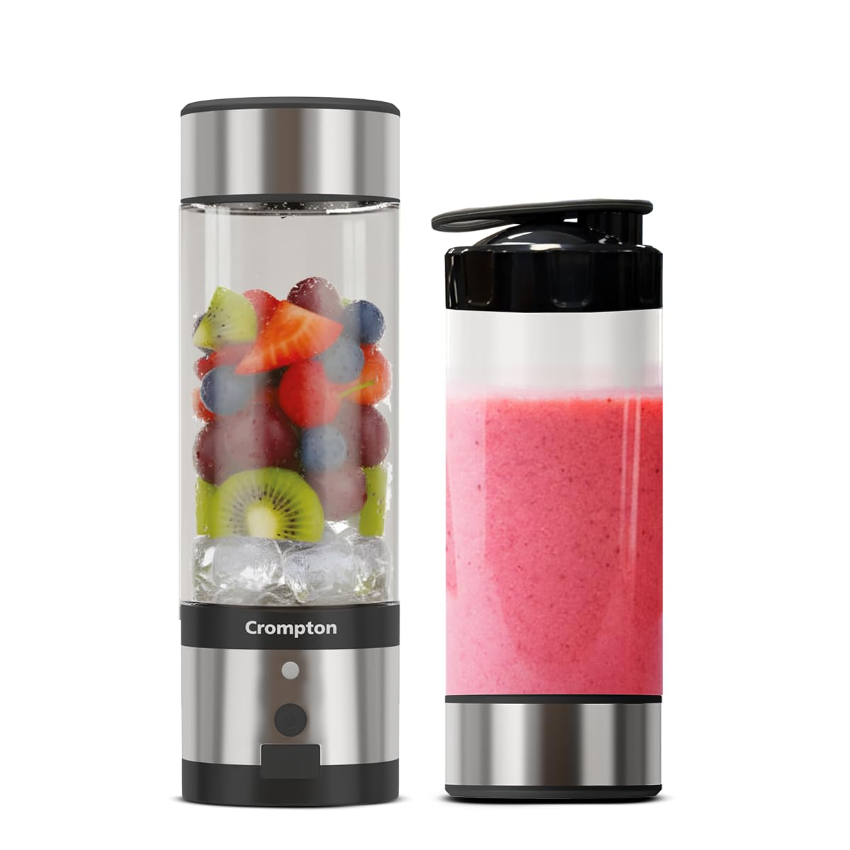 Crompton Ameo Fresh Portable Blender | Smoothie & Juice maker | 126W Blender Mixer Grinder | USB-C Rechargeable | Compact & Travel Friendly | 1 Year Warranty | Smart safety lock | 400 ml | Sipper Cap-image-23