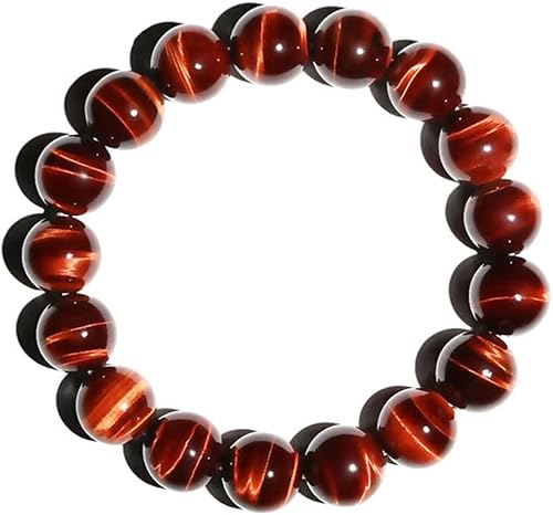 Vista 30 de Single-pack of pure gemstone bracelets Fluorita-10MM,100 mm Tiger Eye,10MM-Tigre rojo,Turmalina negra de 0.472 in,12MM-tigres rojos-9