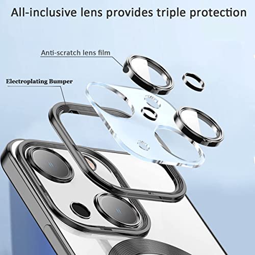 Image of mobistyle Thermoplastic Polyurethane Luxury Electroplate Bumper Case, Individual Protection for Each Lens iPhone 11 Cover (Electro Black)