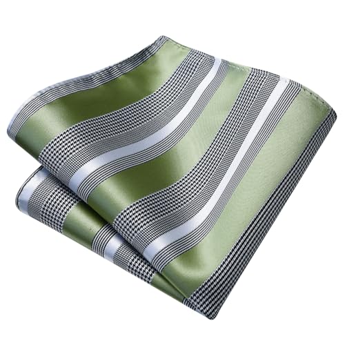 Image of GUSLESON Men's 5-pc Striped Tie Gift Set - Jacquard Necktie, Pocket Square, Cufflinks, Lapel Pin, Tie Clip - Wedding Formal Gifts