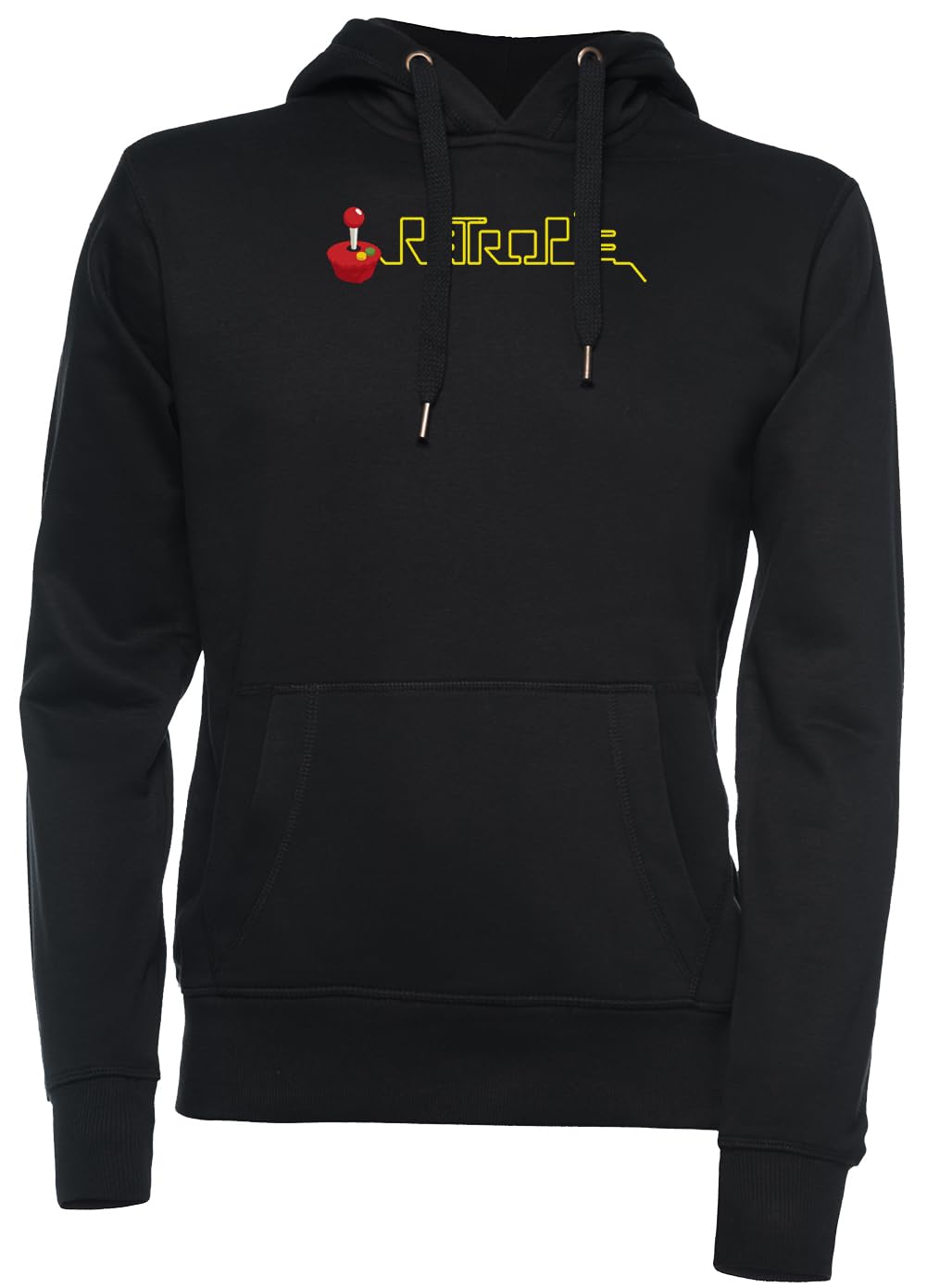 Retro Orizzontale Unisex Unisex Felpa con Cappuccio Nero