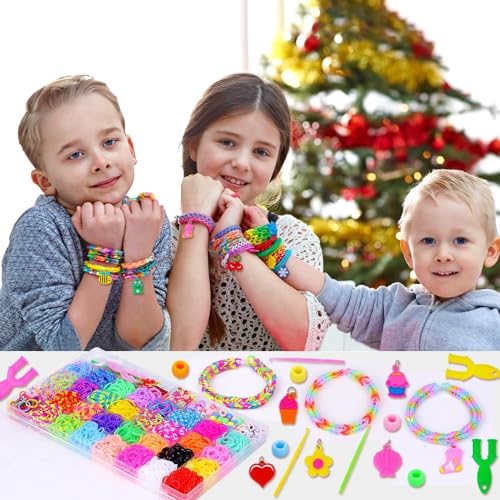DTYDECLE 2700+ Loom Bänder Set für Armbänder, Loops Gummis Bänder Loom Rubber Bands Kit Kinder Basteln für Junge und Mädchen