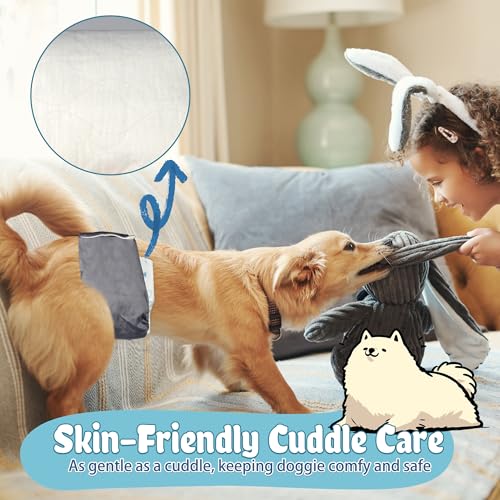 Image of LeapSheep Dog Diaper Liners Pee Pads for Male and Female Dogs, Dog Period Pads, Super Soft Absorbtion Dog Booster Pads Fits Belly Bands, Wraps and Washable Doggy Diapers Female (S, 20)