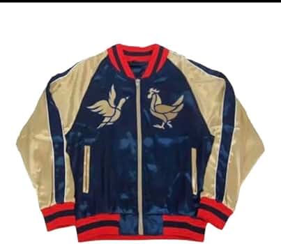 桑田佳祐　未使用　スカジャン XL ネイビー/ゴールド 鶏刺繍 桑田佳祐 未使用 スカジャン XL ネイビー/ゴールド 鶏刺繍 2025