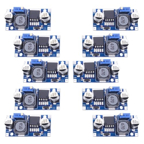 Buck Converter Regulateur de Tension Module RUIZHI 10 Pièces DC DC 3A Convertisseur Regulateur de Tension Step up Down Module 3,2-46V à 1,25-35V Alimentation réglable...