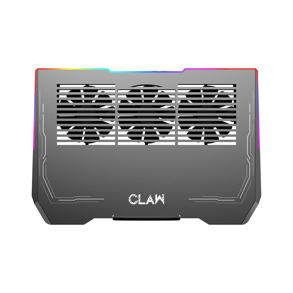 CLAW Frost K42 RGB Laptop Cooling Pad with 3 Motor Fans, 2 Adjustable Height | Black (B0CGJ6NW12) Amazon Price History, Amazon Price Tracker