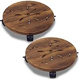 Wood Plant Stand with Wheels - 14 Inch Wooden Plant Caddy 2Packs Rolling Plant Dolly Indoor Outdoor...
